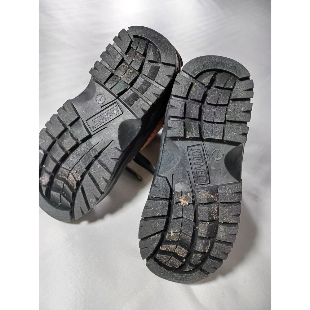 Khombu Chairlift Boots Kids Size 1 Black Brown Duck Snow‎ Winter Faux Fur Zip - Picture 5 of 5